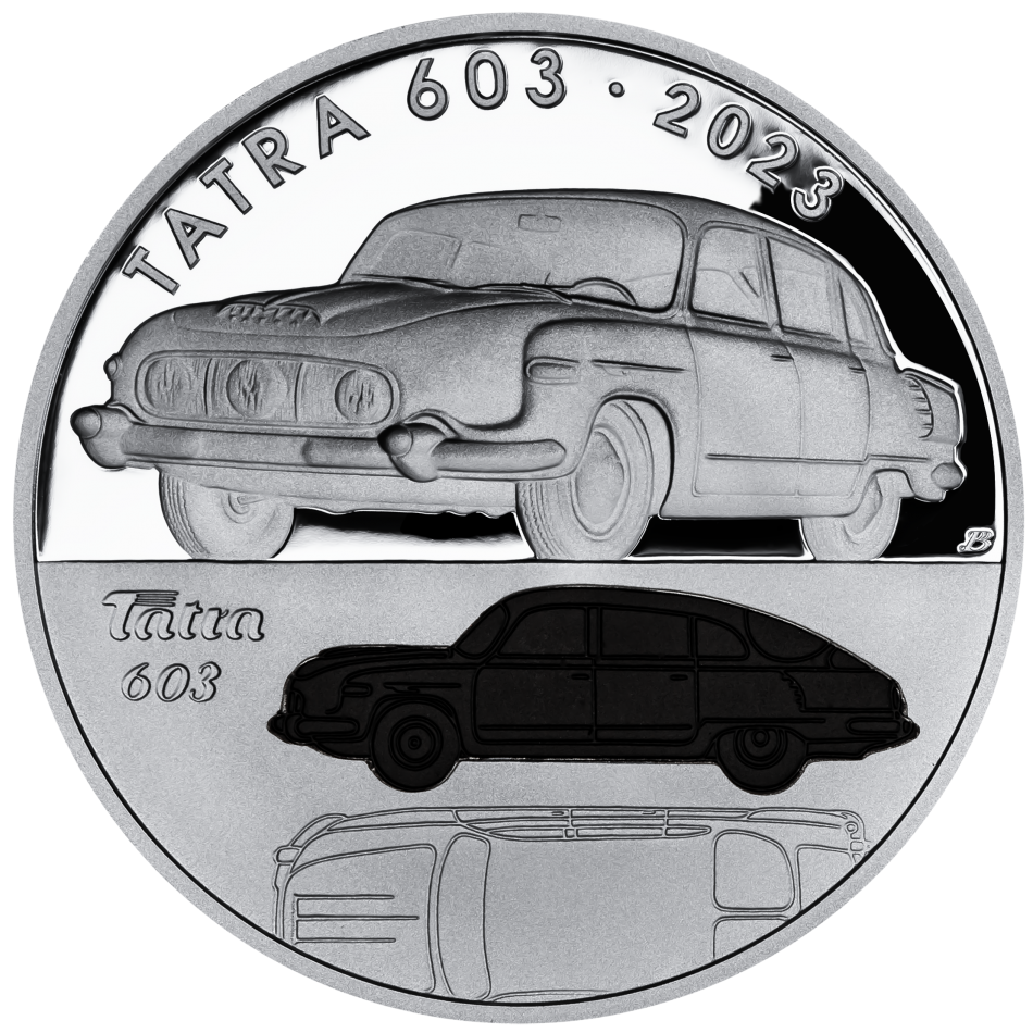 Stříbrná mince 500 Kč 2023 Osobní automobil Tatra 603 proof