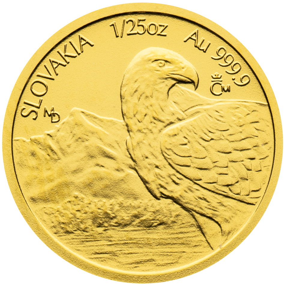 Investiční zlatá mince Orel 1/25 Oz 2021