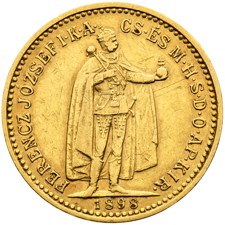 Zlatá mince 10 Korun 1898 KB