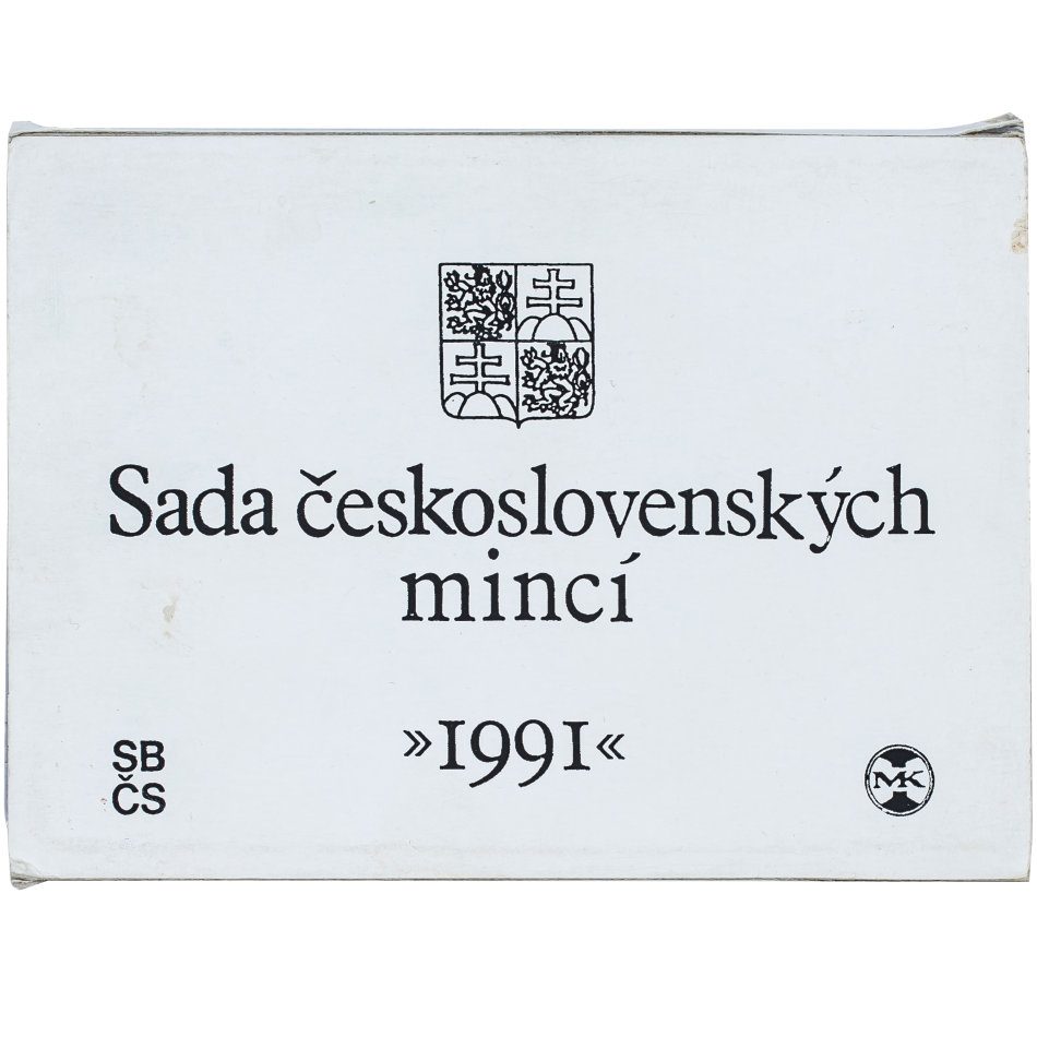 Sada oběžných Československých mincí 1991, varianta s 10 Kčs Štefánik.