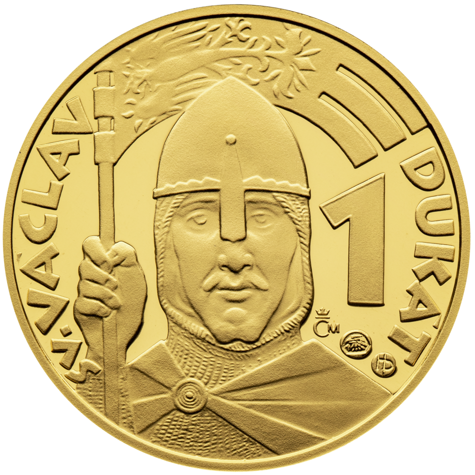 Zlatý dukát sv. Václava se zlatým certifikátem 2022 Proof