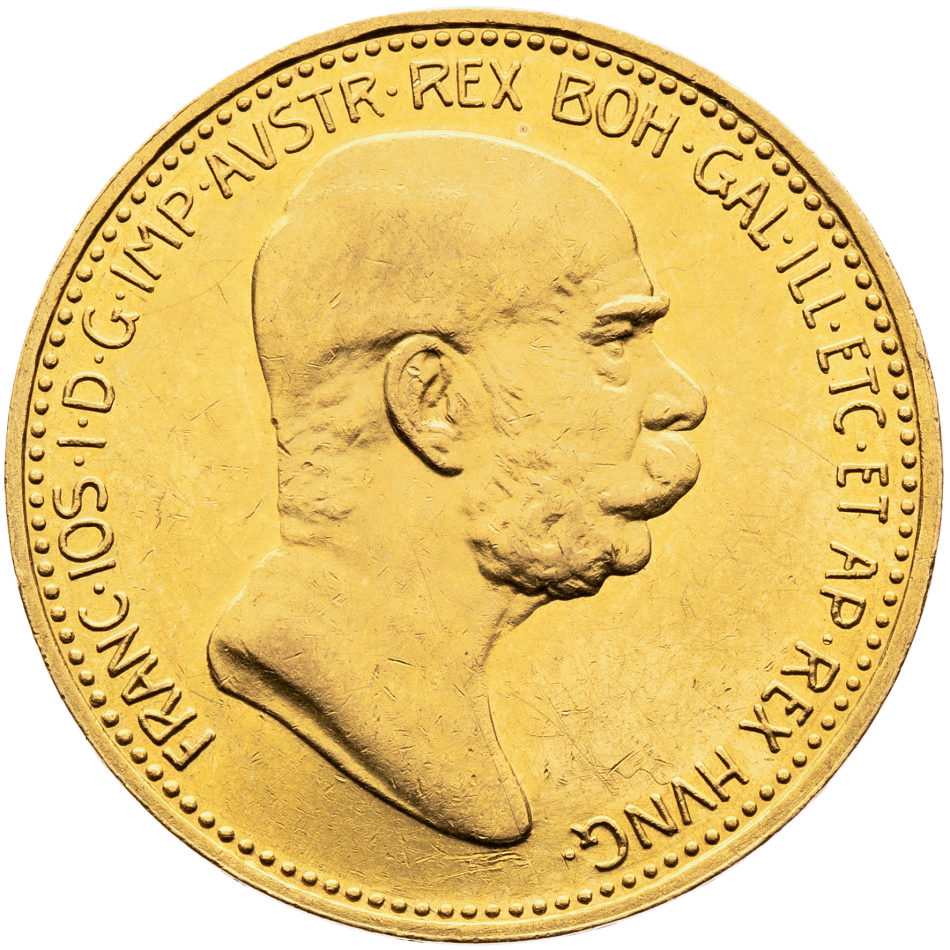 Zlatá mince Rakousko Uhersko, 20 Korona 1908 20 Korun 1908 jubilejní, František Josef I.