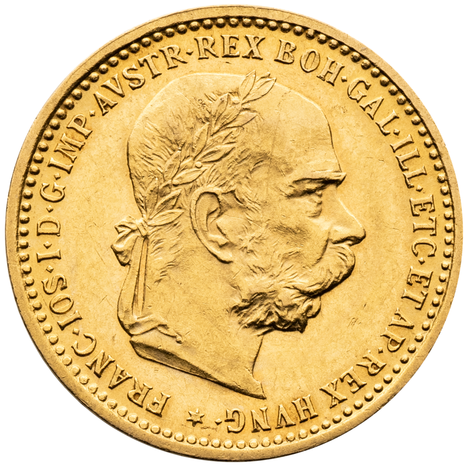 Zlatá mince 10 korun 1905