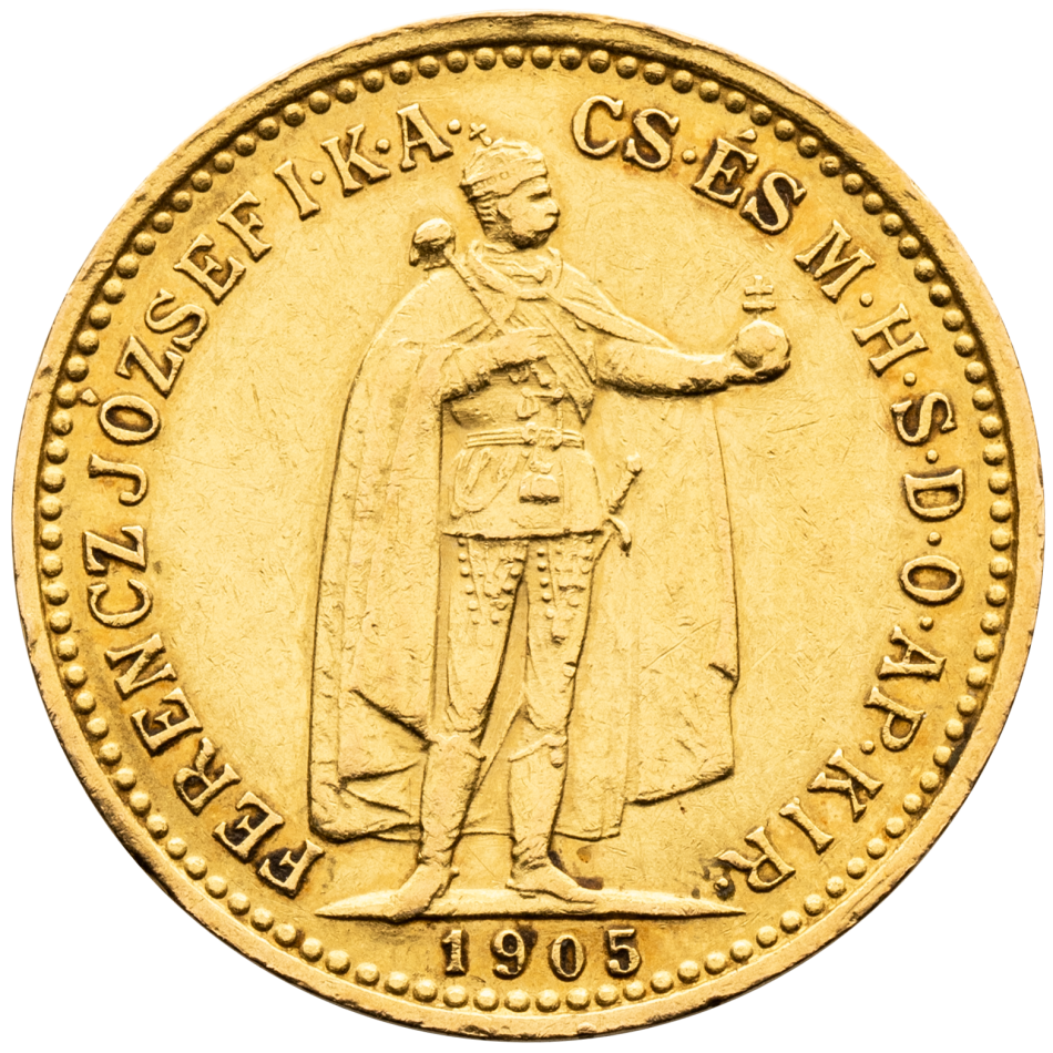 Zlatá mince 10 korun 1905 KB