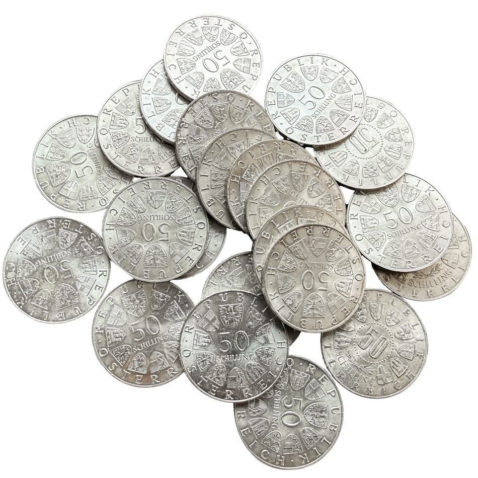 22 ks 50 Schillingů 1959 - 1973