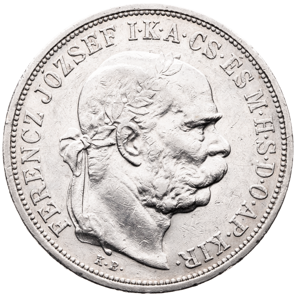 Stříbrná mince 5 Korun 1907 KB – František Josef I.