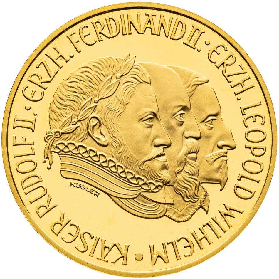 Zlatá mince 500 Schilling 1993 – 400 let dynastie Habsburků - Proof