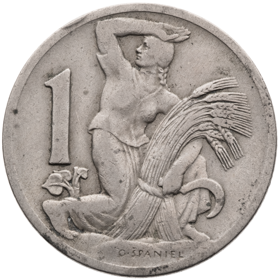 Oběžná mince 1 koruna 1930