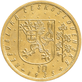 10 Dukát 1935 s certifikátem ČNB