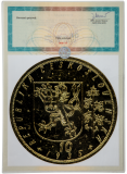 10 Dukát 1935 s certifikátem ČNB