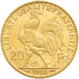 Zlatá mince 20 Frank 1904