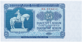 25 Kčs 1953 - UNC -