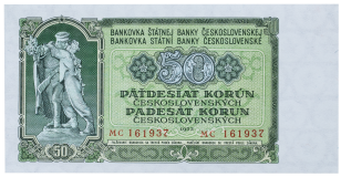 50 Kčs 1953 - UNC -