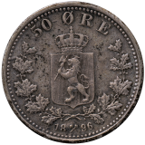 50 Øre 1896 - Oscar II.