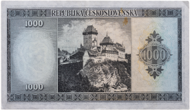 1000 korun bez data (1945) - perforovaná -