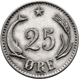 25 Øre 1874 - Christian IX.