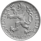 Pamětní stříbrná mince 50 Kčs Třetí výročí pražského povstání 1948