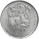 Stříbrná mince 100 Kčs Třisté výročí úmrtí Václava Hollara 1977