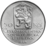 Pamětní stříbrná mince 50 Kčs městská památková rezervace Telč 1986