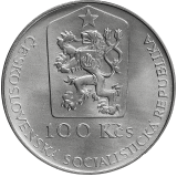Pamětní stříbrná mince 100 Kčs Dvěstěpadesáté výročí úmrtí Ján Kupeckého 1990