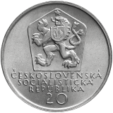 Pamětní stříbrná mince 20 Kčs 100. výročí úmrtí básníka Andreja Sládkoviča 1972
