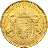 Zlatá mince 20 korun 1892 KB