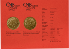 Zlatá mince 5000 Kč 2021 Město Cheb certifikát