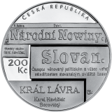 Stříbrná mince 200 Kč 2021 Karel Havlíček Borovský proof