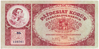 50 korun 1929 - série Nb - neperforovaná -