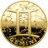 Zlatá pamětní medaile - Znamení zvěrokruhu - BLÍŽENCI - Proof