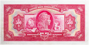 Československá bankovka 500 korun 1929 - série F - neperforovaná -