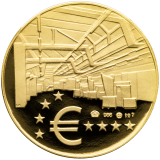 Pamětní zlatá medaile - Začiatok razby euromeny na Slovensku 2008 Proof