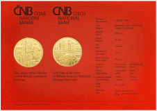 Zlatá mince 5000 Kč 2022 Město Mikulov - certifikat
