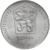 100 Kčs Dvacáté výročí prvního letu do vesmíru 1981