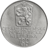 Pamětní stříbrná mince 100 Kčs Sté výročí narození Karla Čapka 1990