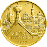 Zlatá mince 5000 Kč 2022 Litoměřice stand