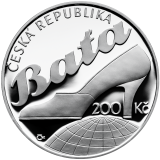 Stříbrná mince 200 Kč 100. výročí narození Tomáše Bati ml. 2014