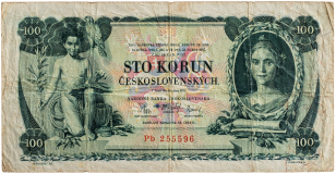 Československá bankovka 100 korun 1931 neperforovaná