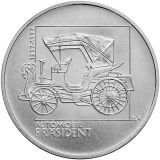 Stříbrná mince 200 Kč - 100. výročí výroby prvního osobního automobilu ve střední Evropě 1997 standard