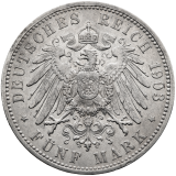 Stříbrná mince 5 Mark 1903 G - Friedrich I.