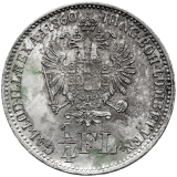 Stříbrná mince 1/4 Zlatník 1860 B