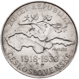 Stříbrná medaile 20 let republiky a X. všesokolský slet 1938