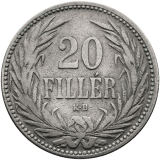Mince 20 Fillér 1892 KB