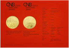 Zlatá mince 5000 Kč 2023 Město Kroměříž - certifikát -