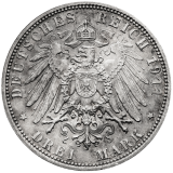 3 Marka 1911 D, Bavorsko, Luitpold, 1886 - 1912