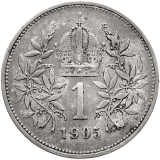 Stříbrná mince 1 koruna 1905