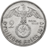 Stříbrná mince 2 Reichsmark 1939 G