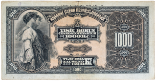 Československá bankovka 1000 korun 1932 - perforovaná -