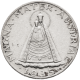 Stříbrná mince 5 Schilling 1935 - Madona z Mariazell