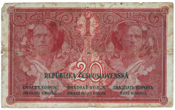 Československá státovka 20 korun 1919